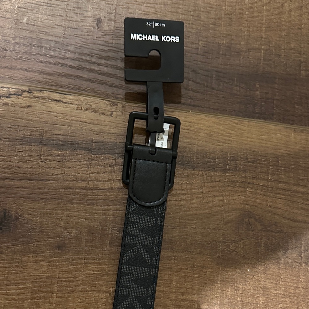 Men’s Michael Kors Black Logo Belt